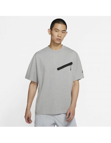 Nike Sportswear Tech Essentials Αθλητικό Ανδρικό T-shirt Dri-Fit Dark Grey Heather Μονόχρωμο DH7817-063