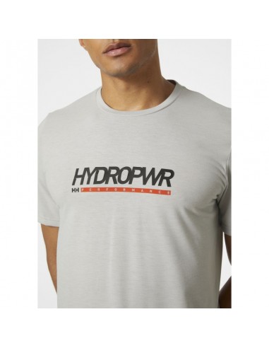 Helly Hansen HP Race Αθλητικό Ανδρικό T-shirt Γκρι με Στάμπα 34294-980