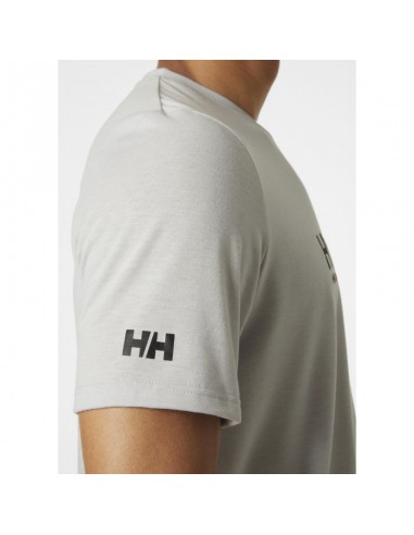 Helly Hansen HP Race Αθλητικό Ανδρικό T-shirt Γκρι με Στάμπα 34294-980
