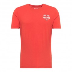 Mustang Ανδρικό T-shirt Κοντομάνικο Κόκκινο 1012499-7121