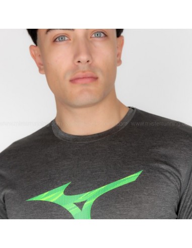 Mizuno Ανδρικό Αθλητικό T-shirt Κοντομάνικο Γκρι J2GAA00608
