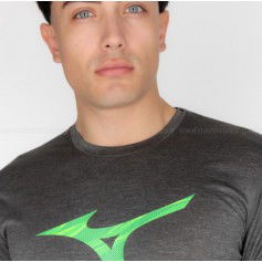 Mizuno Ανδρικό Αθλητικό T-shirt Κοντομάνικο Γκρι J2GAA00608