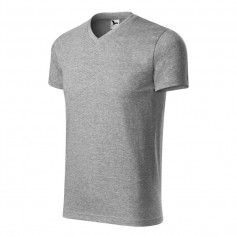 Malfini Ανδρικό Διαφημιστικό T-shirt Κοντομάνικο σε Γκρι Χρώμα MLI-11112