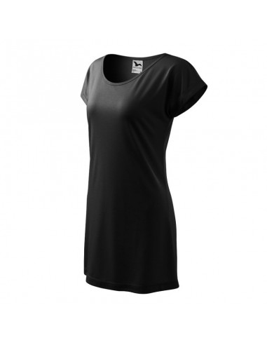 Malfini Καλοκαιρινό Mini T-shirt Φόρεμα Μαύρο MLI-12301