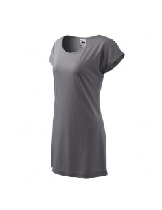 Malfini Καλοκαιρινό Mini T-shirt Φόρεμα Γκρι MLI-12336