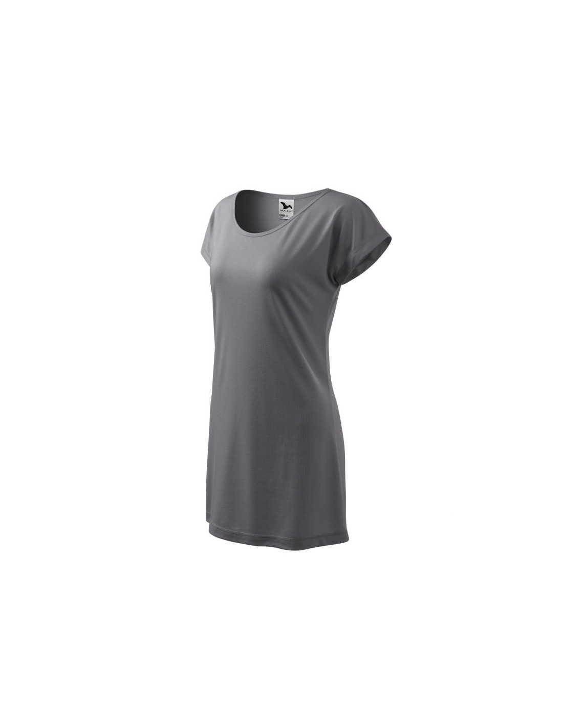 Malfini Malfini Καλοκαιρινό Mini T-shirt Φόρεμα Γκρι MLI-12336