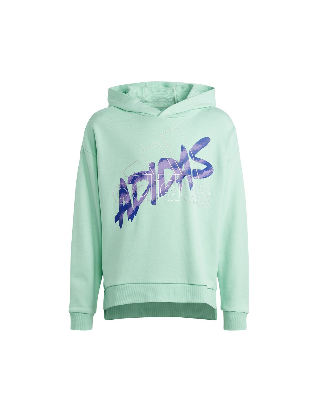 Adidas Παιδικό Φούτερ με Κουκούλα Πράσινο HR5825