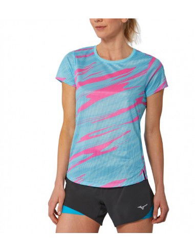 Mizuno Dry Aeroflow Graphic TeeW J2GAA21023 Τυρκουάζ