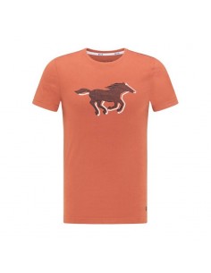 Mustang Ανδρικό T-shirt Κοντομάνικο Πορτοκαλί 10095317103