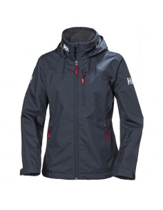Helly Hansen Crew Hooded Midlayer Γυναικείο Αθλητικό Μπουφάν Μπλε 33891-598
