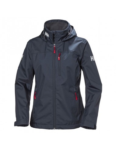 Helly Hansen Crew Hooded Midlayer Γυναικείο Αθλητικό Μπουφάν Μπλε 33891-598