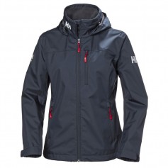 Helly Hansen Crew Hooded Midlayer Γυναικείο Αθλητικό Μπουφάν Μπλε 33891-598