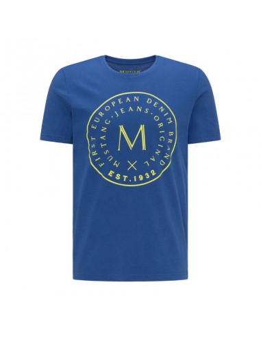 Mustang Ανδρικό T-shirt Κοντομάνικο Μπλε 1009020 5235