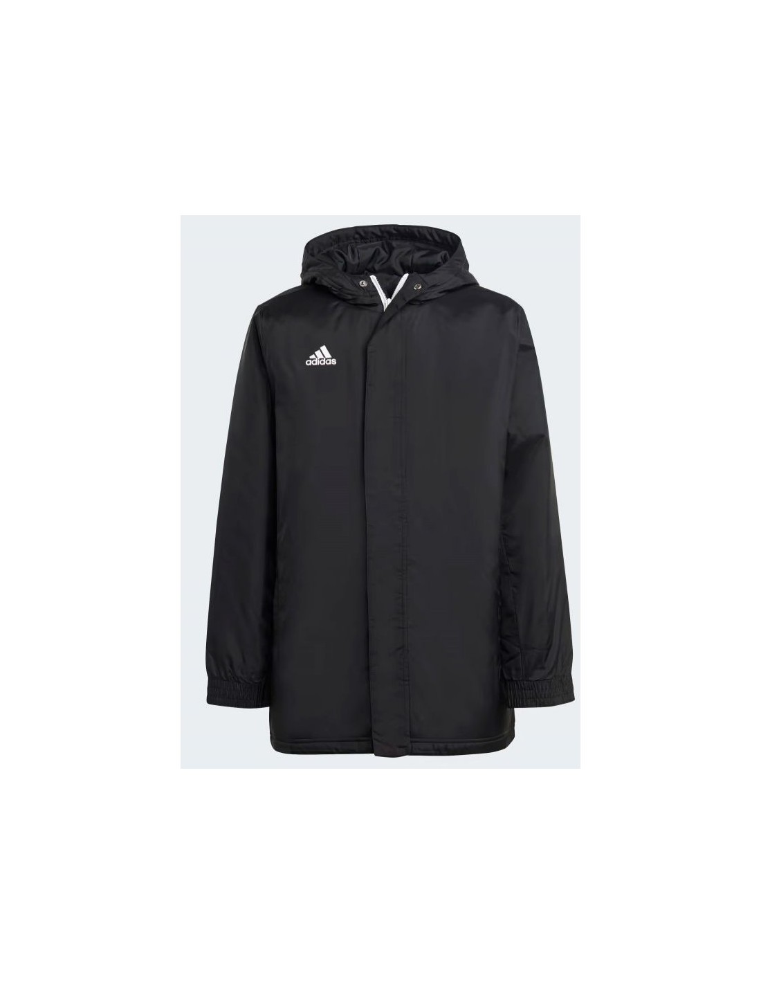 Adidas Παιδικό Αθλητικό Μπουφάν Μακρύ με Επένδυση & Κουκούλα Μαύρο Entrada 22 Stadium IB6078