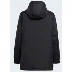 Adidas Παιδικό Αθλητικό Μπουφάν Μακρύ με Επένδυση & Κουκούλα Μαύρο Entrada 22 Stadium IB6078