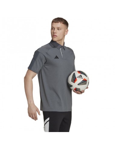 Adidas Tiro 23 Competition Ανδρικό T-shirt Κοντομάνικο Polo Γκρι HU1344