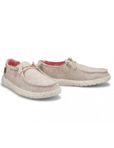 Hey Dude Wendy Chambray Γυναικεία Μοκασίνια σε Ροζ Χρώμα 40058-2BK