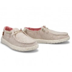 Hey Dude Wendy Chambray Γυναικεία Μοκασίνια σε Ροζ Χρώμα 40058-2BK