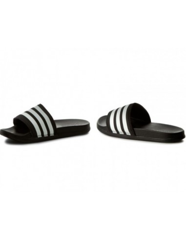 Adidas Adilette Cloudfoam Comfort Black Print Slides Sandals Womens size 7,  10 | eBay