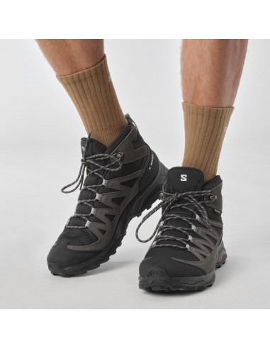 Salomon X Ward Mid GTX L47181700 Ανδρικά Ορειβατικά Μποτάκια Αδιάβροχα με Μεμβράνη Gore-Tex Μαύρα