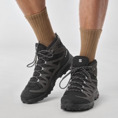 Salomon X Ward Mid GTX L47181700 Ανδρικά Ορειβατικά Μποτάκια Αδιάβροχα με Μεμβράνη Gore-Tex Μαύρα