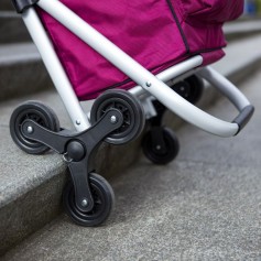 Expert Premium Υφασμάτινο Καρότσι Λαϊκής Πτυσσόμενο Μωβ 47x43x97cm 604353