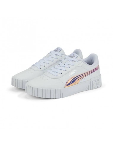 Puma Παιδικά Sneakers Carina 2.0 Holo White / Silver 387985-01