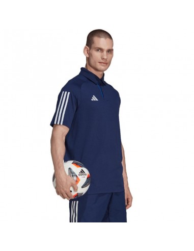 Adidas Tiro 23 Ανδρικό T-shirt Κοντομάνικο Polo Μπλε HK8052