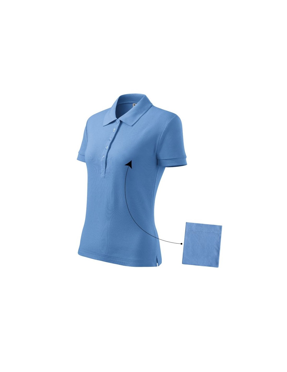 Malfini Malfini Cotton polo shirt W MLI21315 sky blue