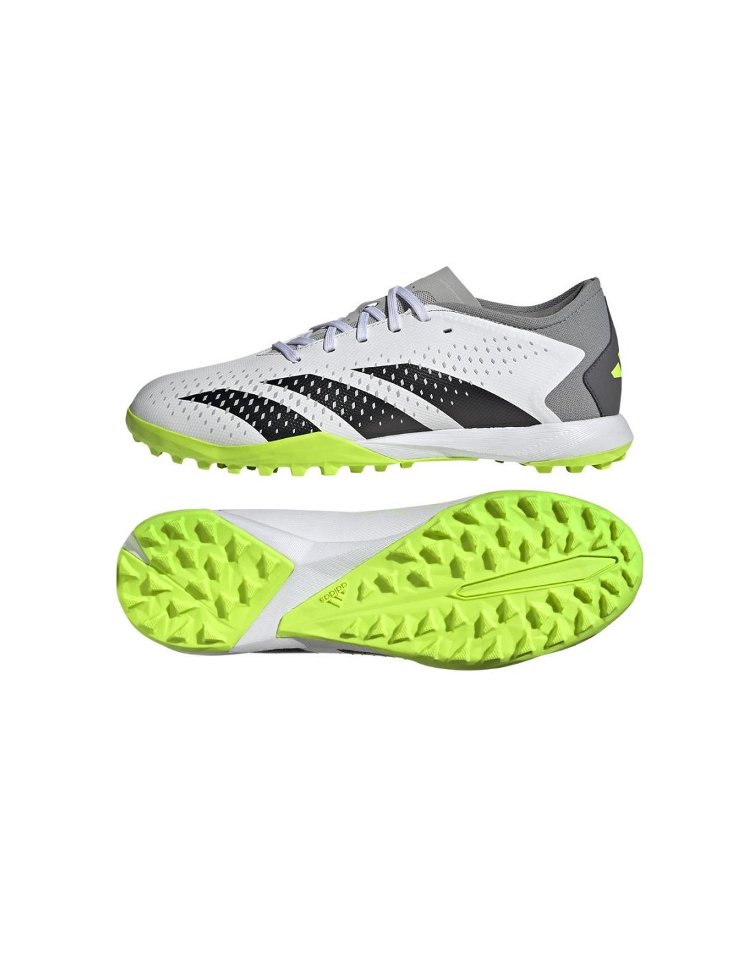 Adidas Accuracy.3 L TF GZ0003 Χαμηλά Ποδοσφαιρικά Παπούτσια με Σχάρα Cloud White / Core Black / Lucid Lemon