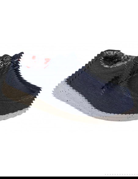 Hey Dude Wally Stretch Canvas Ανδρικά Μοκασίνια σε Μπλε Χρώμα 40022-425