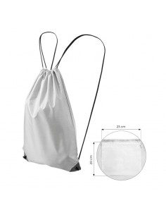 Malfini MLI-91200 Τσάντα Πλάτης Γυμναστηρίου Λευκή