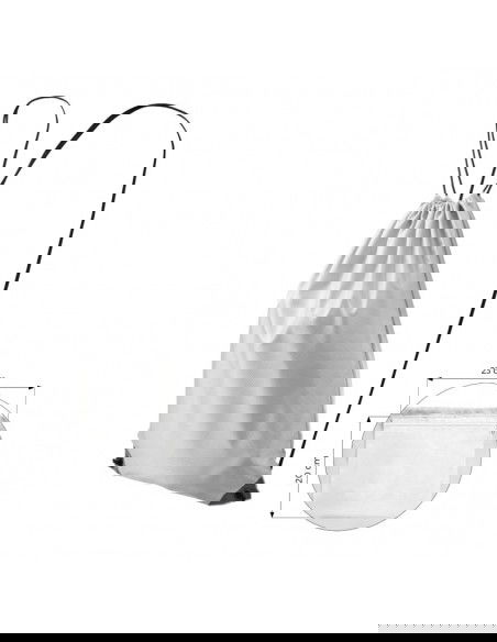 Malfini MLI-91200 Τσάντα Πλάτης Γυμναστηρίου Λευκή