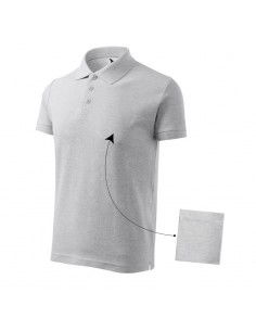 Malfini Cotton M MLI21203 polo shirt light gray melange