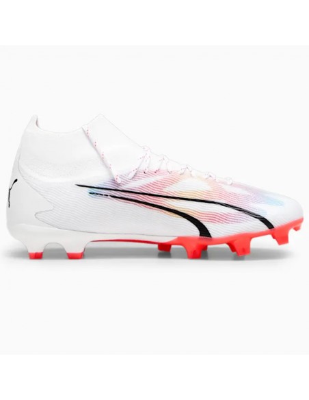 Puma Ultra Pro FG/AG 107422-01 Ψηλά Ποδοσφαιρικά Παπούτσια με Τάπες Λευκά
