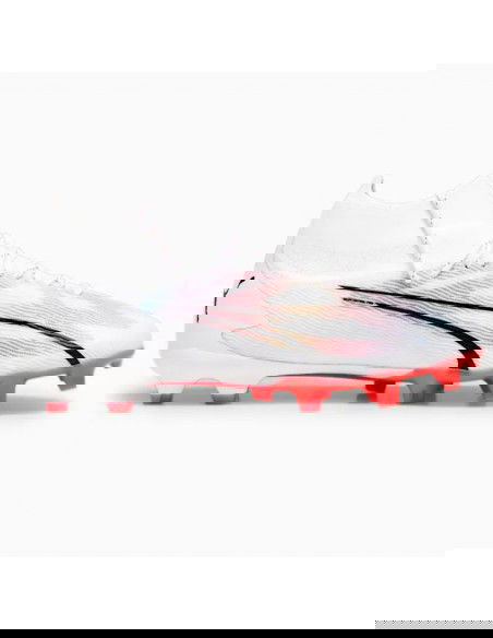 Puma Ultra Pro FG/AG 107422-01 Ψηλά Ποδοσφαιρικά Παπούτσια με Τάπες Λευκά
