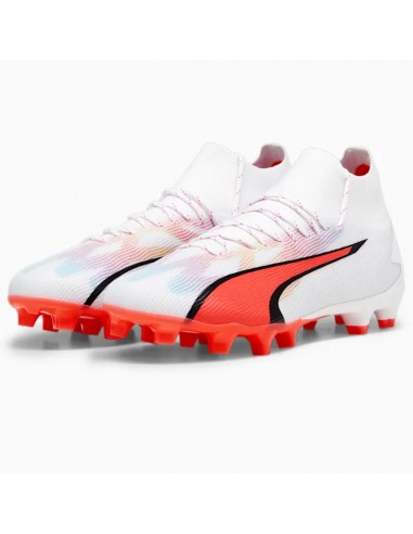 Puma Ultra Pro FG/AG 107422-01 Ψηλά Ποδοσφαιρικά Παπούτσια με Τάπες Λευκά
