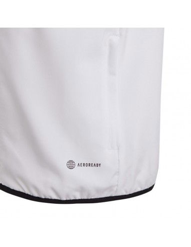 Adidas Παιδικό Casual Μπουφάν Κοντό Αντιανεμικό με Κουκούλα Λευκό Tiro 23 League IA1621