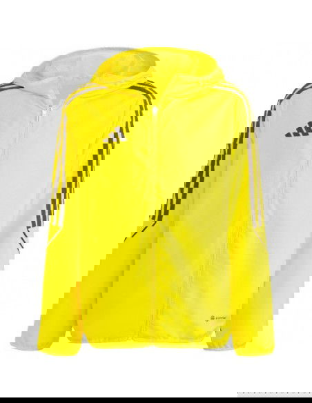 Adidas Παιδικό Casual Μπουφάν Κοντό Αντιανεμικό με Κουκούλα Κίτρινο Tiro 23 League IA1622