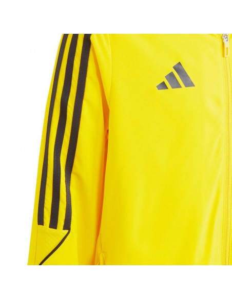 Adidas Παιδικό Casual Μπουφάν Κοντό Αντιανεμικό με Κουκούλα Κίτρινο Tiro 23 League IA1622