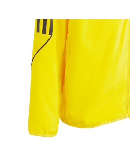 Adidas Παιδικό Casual Μπουφάν Κοντό Αντιανεμικό με Κουκούλα Κίτρινο Tiro 23 League IA1622