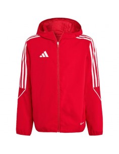 Adidas Παιδικό Casual Μπουφάν Κοντό Αντιανεμικό με Κουκούλα Κόκκινο Tiro 23 League IA1624