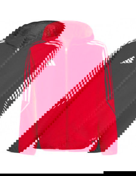 Adidas Παιδικό Casual Μπουφάν Κοντό Αντιανεμικό με Κουκούλα Κόκκινο Tiro 23 League IA1624