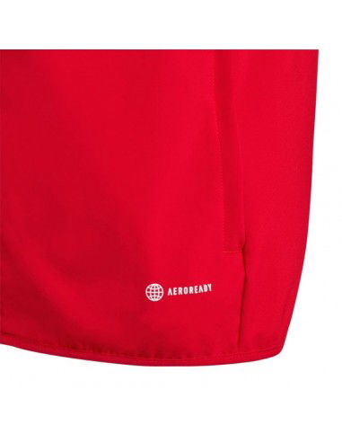 Adidas Παιδικό Casual Μπουφάν Κοντό Αντιανεμικό με Κουκούλα Κόκκινο Tiro 23 League IA1624