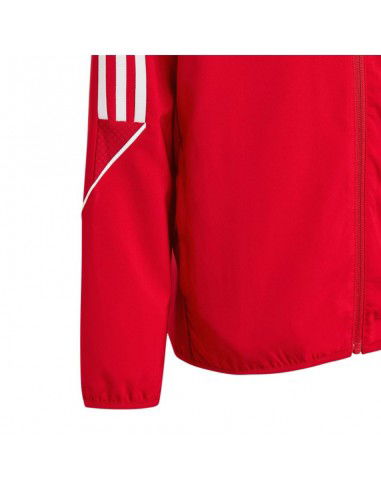 Adidas Παιδικό Casual Μπουφάν Κοντό Αντιανεμικό με Κουκούλα Κόκκινο Tiro 23 League IA1624