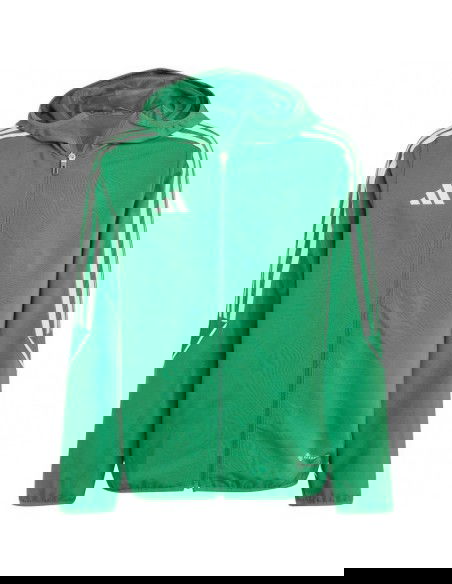 Adidas Παιδικό Casual Μπουφάν Κοντό Αντιανεμικό με Κουκούλα Πράσινο Tiro 23 League IA1625