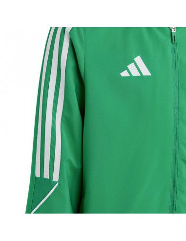 Adidas Παιδικό Casual Μπουφάν Κοντό Αντιανεμικό με Κουκούλα Πράσινο Tiro 23 League IA1625