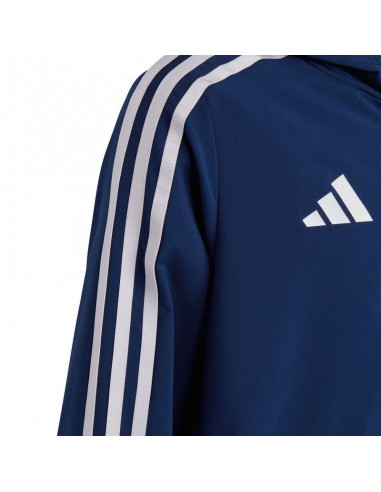 Adidas Παιδικό Αθλητικό Μπουφάν Κοντό Αντιανεμικό με Κουκούλα Navy Μπλε Tiro 23 League IA1627