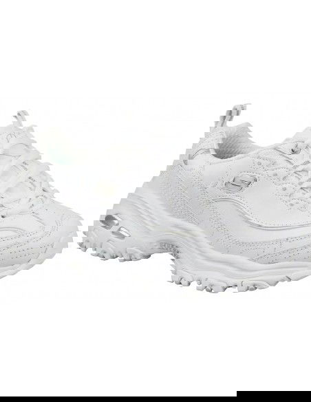 Skechers D"Lites Fresh Start Γυναικεία Chunky Sneakers Λευκά 11931-WSL