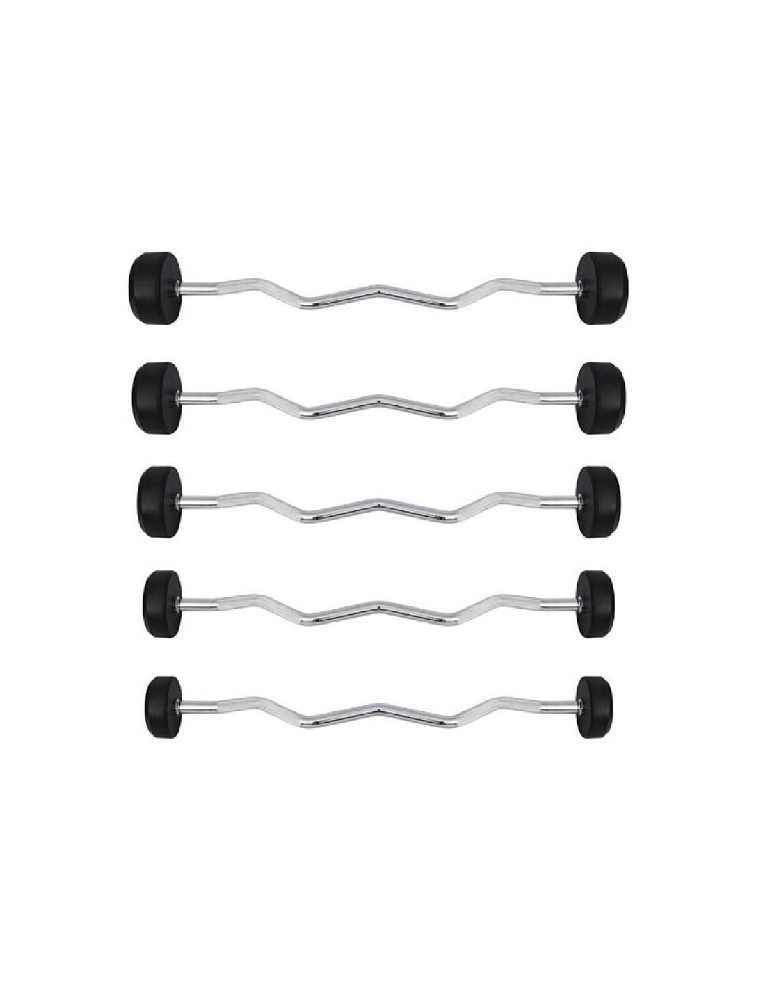 HMS Fixed broken rubber barbell bar HMS GSL10 10 kg